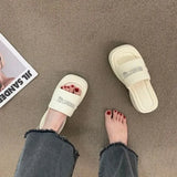 New Water Diamond Women's Slippers Thick Sole Slippers Women's Outerwear Flat Silk Sandal Slippers Sponge