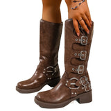 Breakj Cowboy Boots Retro Brown Boots Maillard Boots Children Spring And Autumn 2025 New Burst Knight