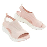 Breakj Sandals Women's Shoes Summer New Net Cloth Thick-Soled Soft Soles Casual Sports Women's Shoes Flat Sole Flying Fish Mouth