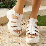 Breakj Summer New Mother Sandals Thick Soles Roman Shoes Ultra-Soft Soft Sole Wear Resistance Anti-Slip Women's