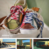 Spring Autumn Men Novelty Multicolor Loafer Shoe Fashion Flat Patchwork Breathable Canvas Shoes Retro Lace-up Board