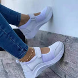 Breathable Sneakers Shoes for Women 2022 Fashion Velcro Wedge Platform Women's Shoes Outdoor Walking Casual Sport