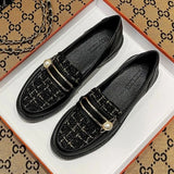 Women's Shoes Fashion Personality British Style Thick-soled Wild Wide-footed Casual Loafer Sexy Solid Color Leather