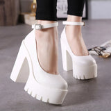 Breakj 2025 New Ultra-High-Heeled Women's Shoes Stage Model Single-Shoe Coarse Night Club DJ Work Shoes Show