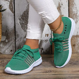 Women Mesh Breathable Tennis Sneakers 2024 Lace-Up Platform Running Shoes Woman Comfortable Thick Sole Work Fitness Sneakers
