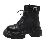 Breakj New Handsome Small Thick Bottom Casual Black British Style Ankle