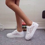 Breakj Large-Size Women's Shoes New Hollow Mesh Breathable Loose Cake Leisure Single Shoes