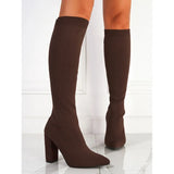 New Knit Stretch Comfort Middle Leg Boots 35-42