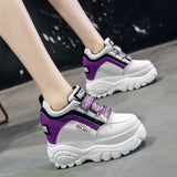 Chunky Sneakers 2020 Fashion Platform Sneakers Ladies Brand Wedges Casual Shoes for Woman Leather Sports Dad Shoes