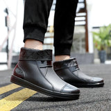 Boots Men's Rubber Boots Woman Water-proof Rainboots Anti-skid Colorful Unisex Ankle Boots Light Water Boots Flat