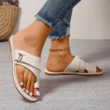 Breakj Summer New Large Size Women's Shoe Covers Fashion Flat Casual Women's Cool Slippers