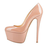 Round Head Waterproof Table Super High Heels Large Size Single Shoes Sexy Platform