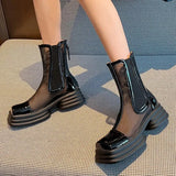 Thin Boots Women's Hollow Mesh Breathable High-heeled Sandals Summer New Platform Women's Boots