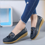 Women Shoes 2023 Spring Autumn Flats Leather Breathable Moccasins Women Boat Shoes Ballerina Ladies Casual Shoes Zapatos