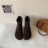 Breakj ~ Increase In Height ~ French Boken Wool Boots Women's Boots New Cotton Boots In Autumn And Winter