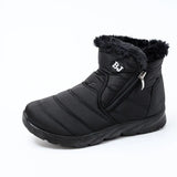 Boots Women Shoes Warm Plush Fur Ankle Boots Winter Female Slip On Flat Casual Shoes 2020 Waterproof Ultralight