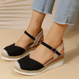 Breakj Summer New Large-Size Bag Head Behind The Empty Slope And Thick Bottom Roman Sandals