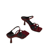 Breakj Summer New French Temperament And A Word Wearing Fairy White Commuting High-Slip Slippers