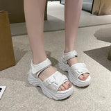 Breakj Spring And Summer Velcro Cake Shoes 2024 New Korean Casual Sports Roman Platform