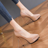 Breakj Waterproof Port Style Temperament New Spring And Autumn Retro High Heels Single Shoes 2025 Fine Heel