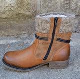 Women Boots Leather Ankle Boots Flat Shoes Winter Snow Boots Platform Zipper Punk Boots Thicken Plush Wool Botas