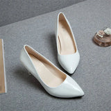 Leather High heels pumps women shoes 2019 Spring Autumn Fashion Pointed wild ceremonial professional sexy wedding