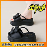 Breakj Fragrant Temperament Foot Slippers 2025 Summer Long Standing Non-Slip Shoes Solid Color Loose Cake Thick Bottom Cool Slippers