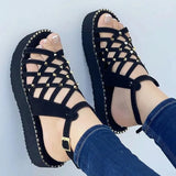 Size Sandals For Women In Summer, New Thick-Soled Muffins, Fish Mouth, Metal Rivets, Round Head, Fashionable Women's