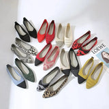 Women Pointed Toe Shallow Flat Shoes Mesh Loafers Soft Bottom Ballet Flats Classic Moccasins Knit Dress Shoes