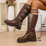 Breakj Cowboy Boots Retro Brown Boots Maillard Boots Children Spring And Autumn 2025 New Burst Knight