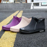 Women 2021 Fashion Non Slip Rain Boots Tube Rain Boots for Women Waterproof Work Water Shoes Botas De Caza