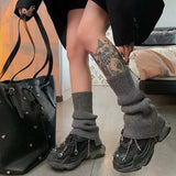 And Winter Lolita Pile Jk Pure Color Socks Cover Soft Waxy Warm Folding Leg Boot Cover Pile Leg