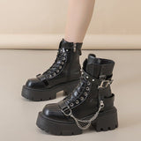 Breakj Punk Style Thick Bottom Martin Boots 2025 New Mid-Chammelt Sweet Cool Small Man To Increase Fashion