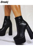 Great Qualtiy Dropship Female Boots Super High Heel Ankle Boots Platform 2023 New Sexy Elegant Woman Ankle Boots