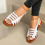 Sandals 2021 Summer Handmade Flats Ladies Shoes Hollow Out Sandals Women Flats Retro Style Shoes Woman Zapatos De