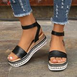 Women's Sandals Shoes 2023 Platform Elegant Summer Size 43 High-heeled Heel Sandal Female Woman Wedge Womens