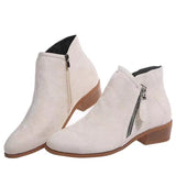 Breakj And Winter New Women's Boots Double Zipper Large Size Lady Short