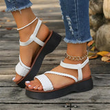 Size Sandals Women 2023 Summer New Fish Mouth Women Sandals Elastic Set Foot Platform