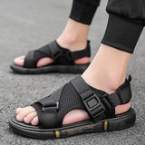 Soft Men Comfortable Non-Slip Men Shoes High Quality Woven Beach Sandals Mens Gladiator Sandals Summer Casual Flat