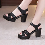Sandals For Women In Summer 2023, The New Style Full-Heeled Thick-Soled Waterproof Platform, Velcro Large-Size Cheongsam Walking