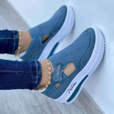 Breakj Casual Single-Shoe Women's Spring And Summer New Flat Bottom Flying Weaving Breathable Magic Sticker Casual Mesh
