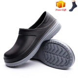 New Hotel Kitchen Clogs Non-slip Waterproof Oil-proof Work Shoes Breathable Resistant Kitchen Cook Chef Shoes Plus