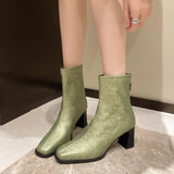 Breakj Low-Clinity Martin Boots 2025 Winter New Bright-Faced Thin Boots Temperament Commuting Coarse And Female