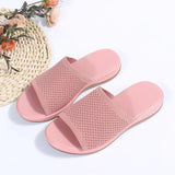 New Summer Flying Weaving Leisure Slippers Large Size Solid Color Fish Mouth Slope Slipper Women's