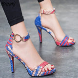High Sandals Women Cross-Tied Heels Ladies Ankle Strap Lace Up Party Bow High Shoes