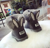Boots for Women Women Boots Genuine Leather Real Fox Fur Brand Winter Shoes Warm Black Round Toe Casual Female Snow