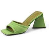 2021Women's Special Material Sandals Summer Women's Thick-soled High-heeled Slippers 7.5cm Thick-heeled Party Nightclub