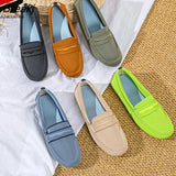 Flat Single Shoes Women Spring And Autumn Loafers Comfortable Sole Solid Color Casual Woman Shoes Plus Size