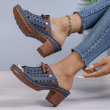 Breakj Summer New Fish Mouth Hollow Cool Drag Women Thick And Anti-Slip Fashion Women's Slippers