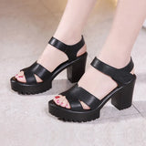 Sandals For Women In Summer 2023, The New Style Full-Heeled Thick-Soled Waterproof Platform, Velcro Large-Size Cheongsam Walking